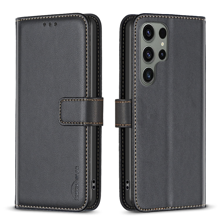 For Samsung Galaxy S25 Ultra 5G Magnetic Buckle Leather Phone Case(Black) - Galaxy S25 Ultra 5G Cases by PMC Jewellery | Online Shopping South Africa | PMC Jewellery | Buy Now Pay Later Mobicred