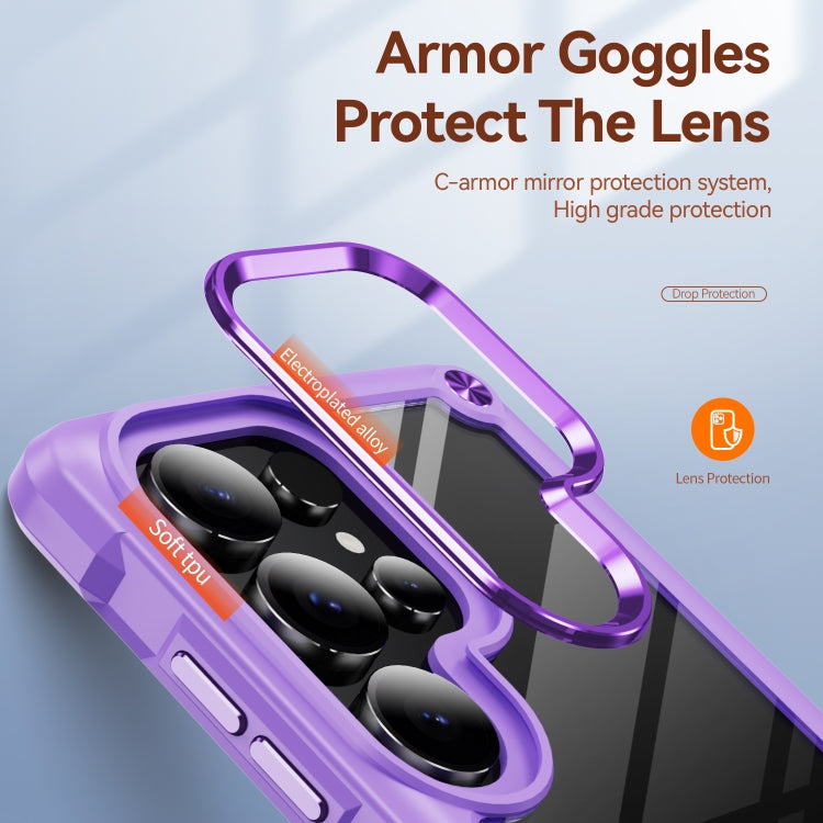 For Samsung Galaxy S25 Ultra 5G TPU + PC Lens Protection Phone Case(Purple) - Galaxy S25 Ultra 5G Cases by PMC Jewellery | Online Shopping South Africa | PMC Jewellery | Buy Now Pay Later Mobicred