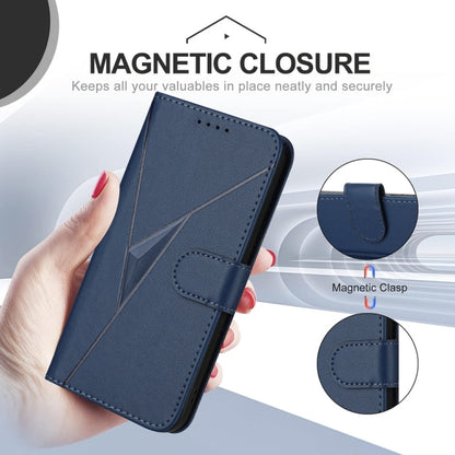 For Huawei Pura 70 Triangle Pattern Buckle Clasp Leather Phone Case(Royal Blue) - Huawei Cases by PMC Jewellery | Online Shopping South Africa | PMC Jewellery | Buy Now Pay Later Mobicred