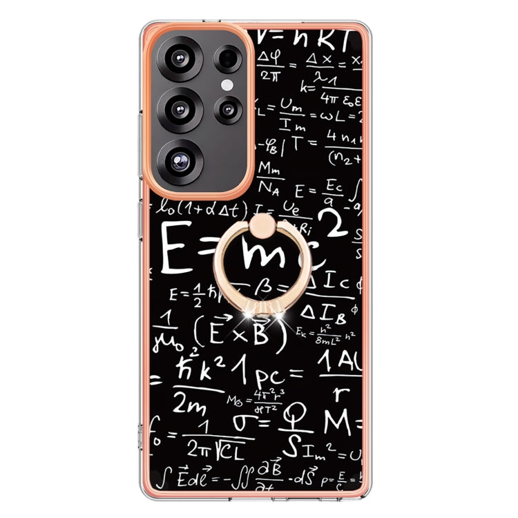 For Samsung Galaxy S25 Ultra 5G Electroplating Dual-side IMD Phone Case with Ring Holder(Equation) - Galaxy S25 Ultra 5G Cases by PMC TechLife | Online Shopping South Africa | PMC TechLife | Buy Now Pay Later Mobicred