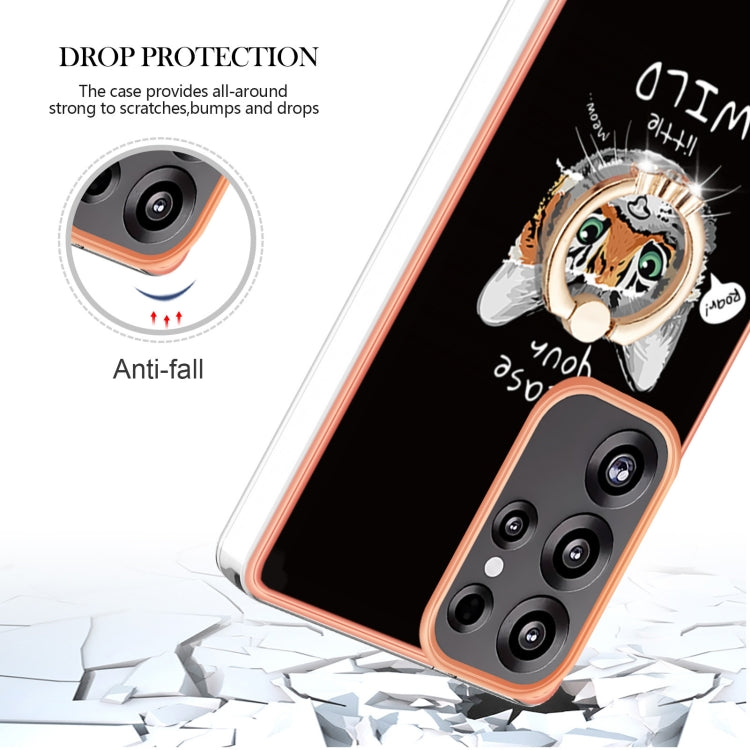 For Samsung Galaxy S25 Ultra 5G Electroplating Dual-side IMD Phone Case with Ring Holder(Natural Growth) - Galaxy S25 Ultra 5G Cases by PMC TechLife | Online Shopping South Africa | PMC TechLife | Buy Now Pay Later Mobicred