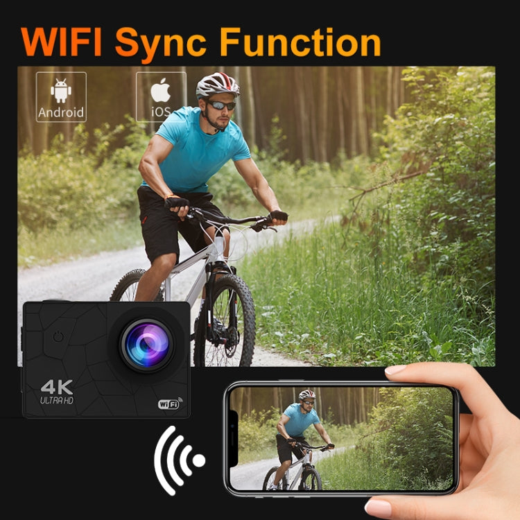 I5-361 2.0 inch IPS HD Screen Wide Angle 4K WiFi Action Camera, Style:without Remote Control - Video Cameras by PMC TechLife | Online Shopping South Africa | PMC TechLife | Buy Now Pay Later Mobicred