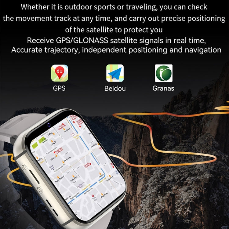UNIWA DM66 4G Calling Smart Watch, 4GB+64GB, 1.99 inch IPS Screen Android 9.0 Support WiFi GPS(Silver) - free shipping - PMC TechLife - Order now!