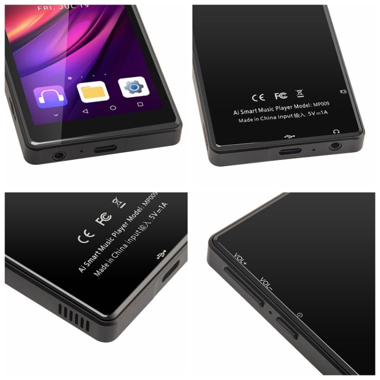 UNIWA MP009 4.0 inch IPS Screen Android 8.1 AI Smart Music Player Mini Tablet PC 2GB+16GB(Black) - free shipping - PMC TechLife - Order now!