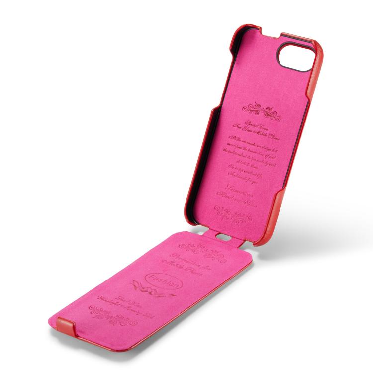 For iPhone 16e Fierre Shann 64 Texture Vertical Flip PU Leather Phone Case(Red) - free shipping - PMc TechLife - Order now!