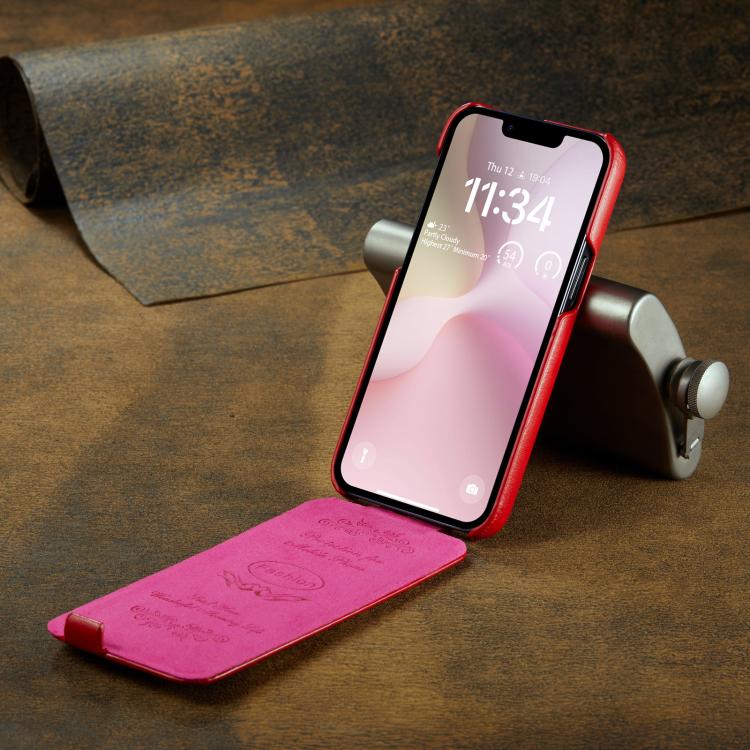 For iPhone 16e Fierre Shann 64 Texture Vertical Flip PU Leather Phone Case(Red) - free shipping - PMc TechLife - Order now!