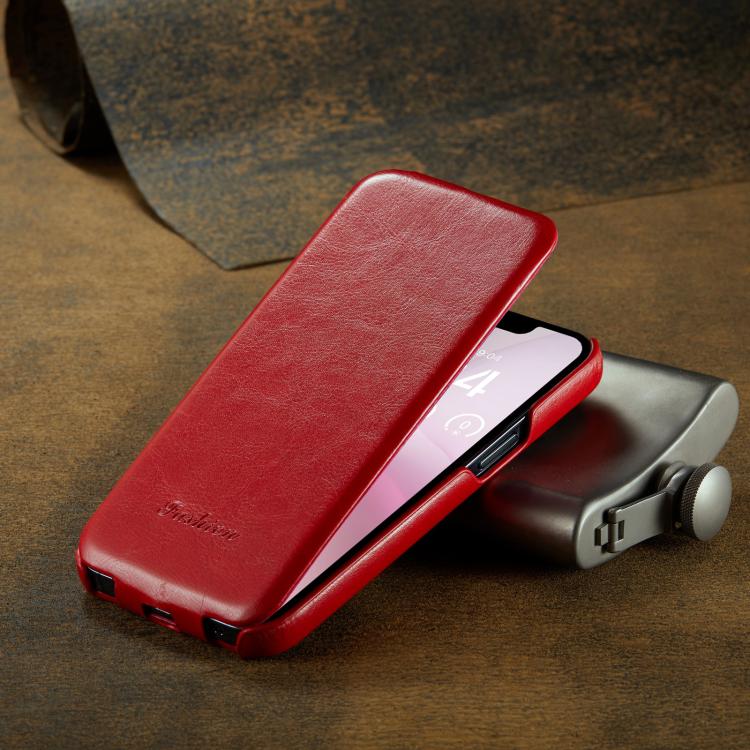 For iPhone 16e Fierre Shann 64 Texture Vertical Flip PU Leather Phone Case(Red) - free shipping - PMc TechLife - Order now!