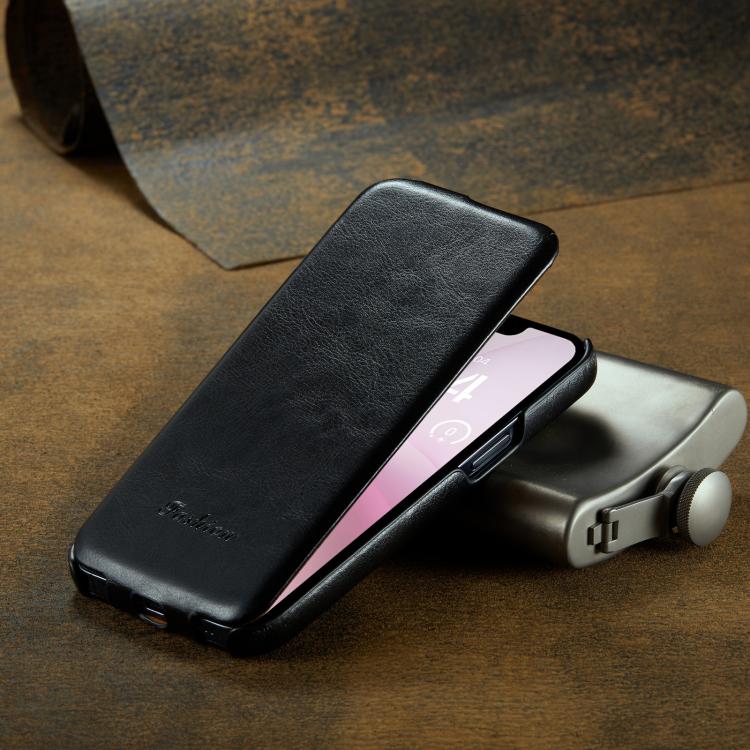 For iPhone 16e Fierre Shann 64 Texture Vertical Flip PU Leather Phone Case(Black) - free shipping - PMc TechLife - Order now!