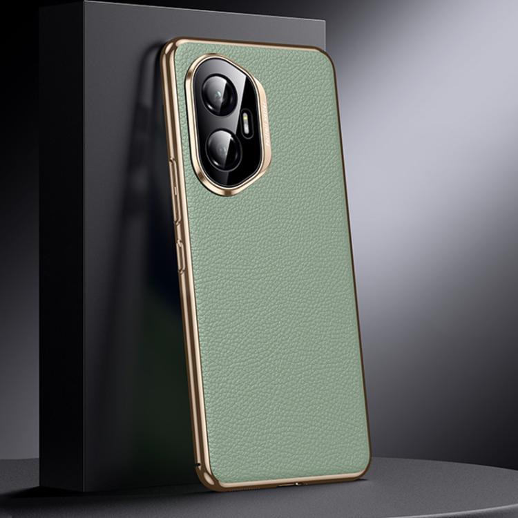 For Honor 300 Genuine Leather PC Phone Case(Green) - Honor Cases by PMC TechLife | Online Shopping South Africa | PMC TechLife | Buy Now Pay Later Mobicred