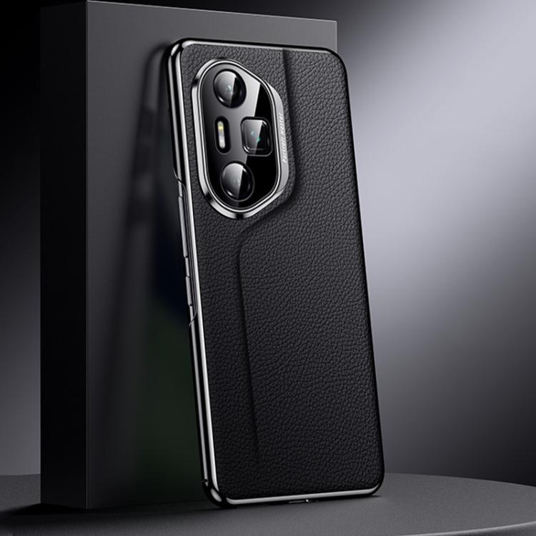 For Honor 300 Pro Genuine Leather PC Phone Case(Black) - Honor Cases by PMC TechLife | Online Shopping South Africa | PMC TechLife | Buy Now Pay Later Mobicred