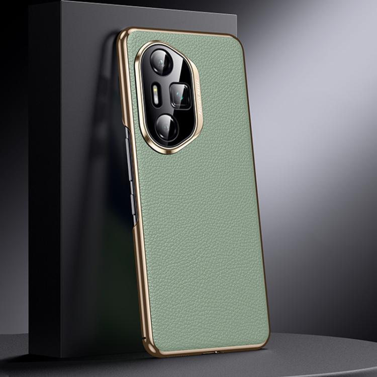 For Honor 300 Ultra Genuine Leather PC Phone Case(Green) - Honor Cases by PMC TechLife | Online Shopping South Africa | PMC TechLife | Buy Now Pay Later Mobicred