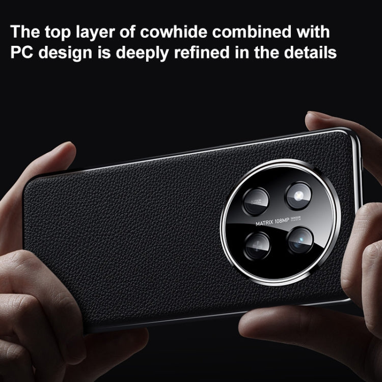 For Honor 300 Ultra Genuine Leather PC Phone Case(Black) - Honor Cases by PMC TechLife | Online Shopping South Africa | PMC TechLife | Buy Now Pay Later Mobicred