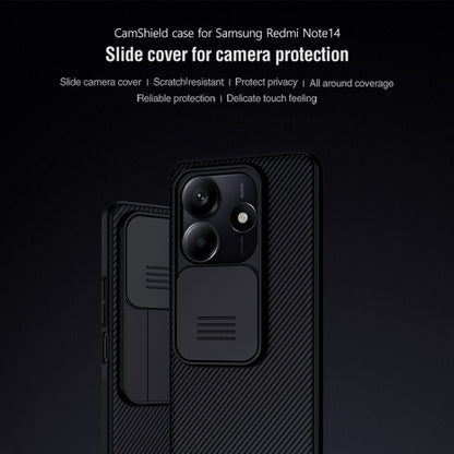 For Redmi Note 14 5G NILLKIN Black Mirror Series Camshield PC Phone Case(Black) - Note 14 Cases by NILLKIN | Online Shopping South Africa | PMC Jewellery | Buy Now Pay Later Mobicred