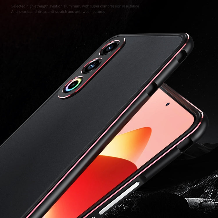 For Meizu 21 Aurora Series Lens Protector + Metal Frame Phone Case(Purple Silver) - More Brand by PMC TechLife | Online Shopping South Africa | PMC TechLife | Buy Now Pay Later Mobicred