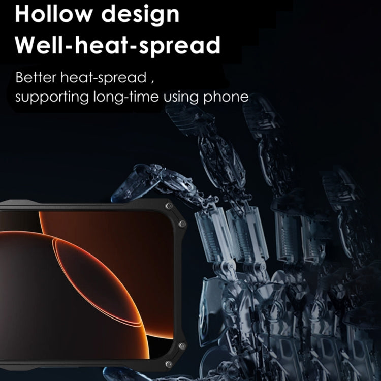 For iPhone 16 Pro R-JUST RJ-17 Shockproof Armor Hollow Metal Phone Case(Black) - free shipping - PMC Jewellery - Order now!