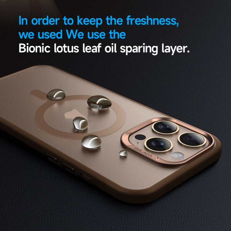 For iPhone 16 Pro Max SULADA Light Sand MagSafe Magnetic PC Hybrid TPU Phone Case(Blue) - free shipping - PMC Jewellery - Order now!