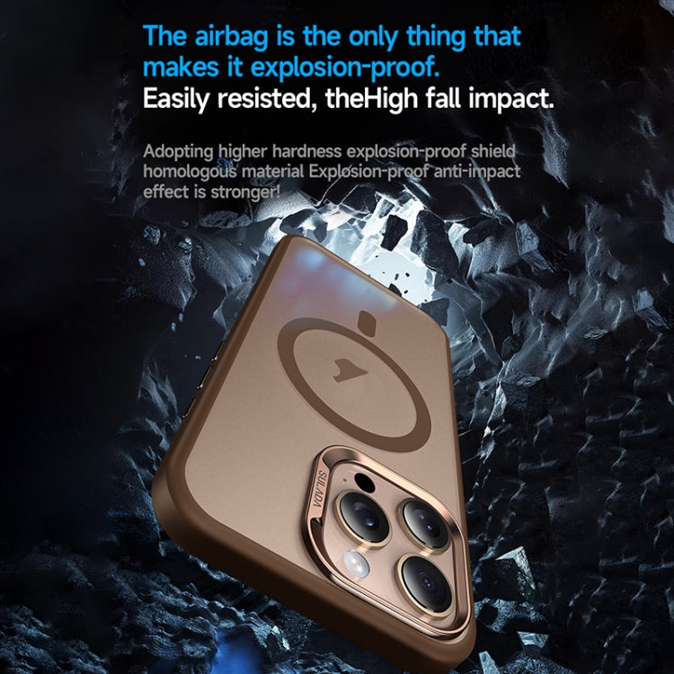 For iPhone 16 Pro Max SULADA Light Sand MagSafe Magnetic PC Hybrid TPU Phone Case(Blue) - free shipping - PMC Jewellery - Order now!