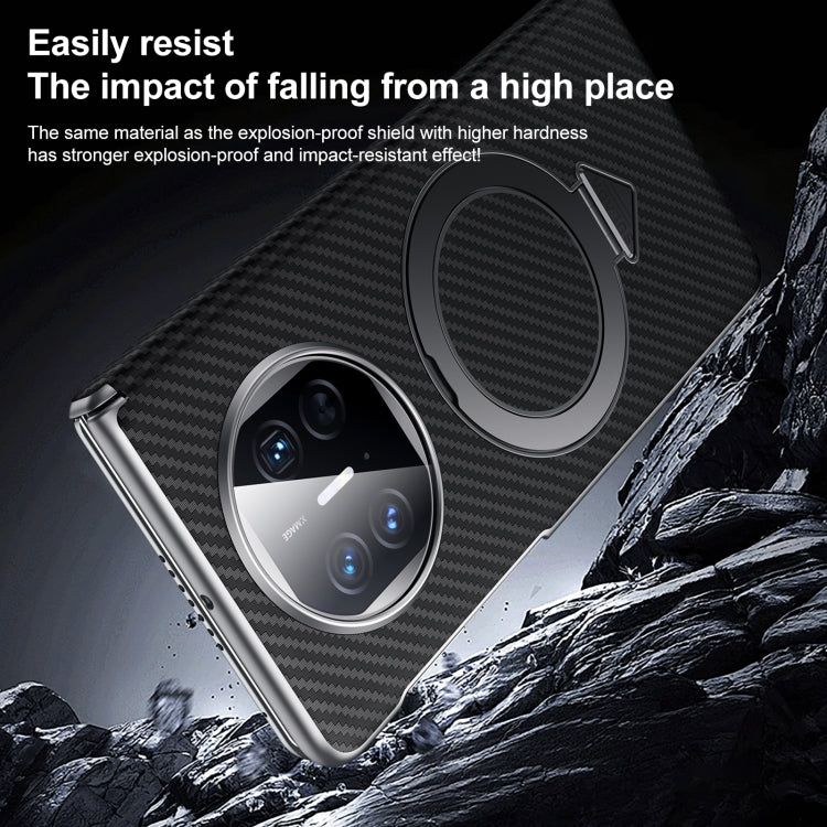 For Huawei Mate X6 SULADA Kevlar Texture MagSafe Magnetic Holder Phone Case(Brown) - free shipping - PMC TechLife - Order now!