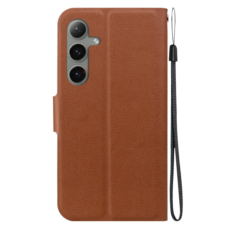 For Samsung Galaxy S25+ 5G Ultra-thin Voltage Magnetic Buckle Leather Phone Case(Brown) - Galaxy S25+ 5G Cases by PMC TechLife | Online Shopping South Africa | PMC TechLife | Buy Now Pay Later Mobicred