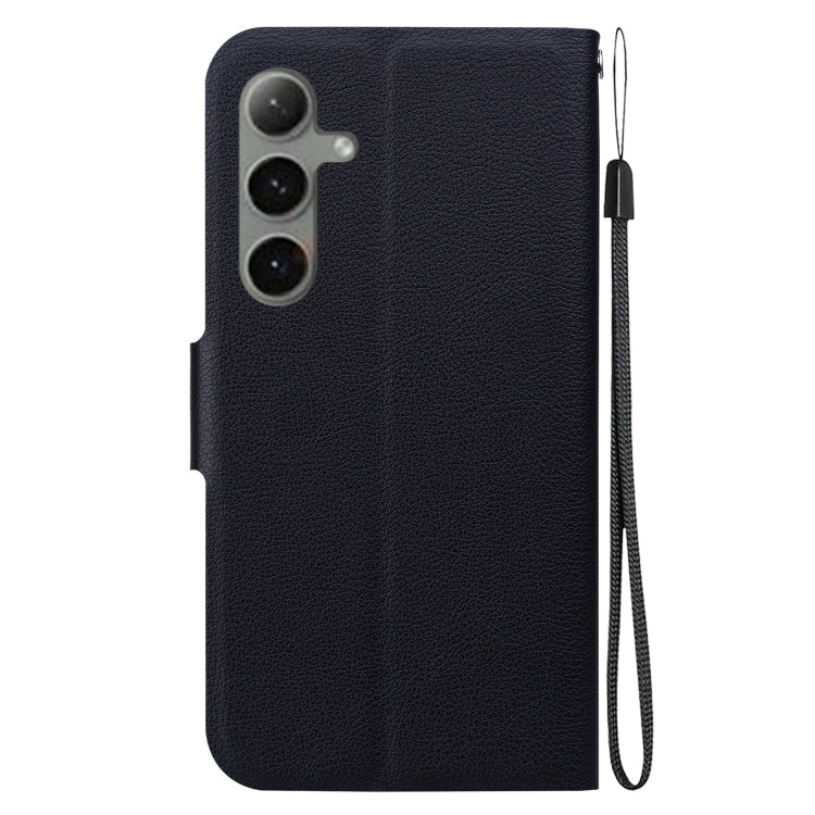 For Samsung Galaxy S25+ 5G Ultra-thin Voltage Magnetic Buckle Leather Phone Case(Black) - Galaxy S25+ 5G Cases by PMC TechLife | Online Shopping South Africa | PMC TechLife | Buy Now Pay Later Mobicred