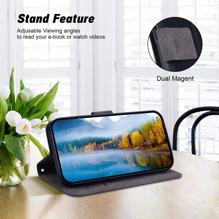 For Samsung Galaxy S25 5G Ultra-thin Voltage Magnetic Buckle Leather Phone Case(Black) - Galaxy S25 5G Cases by PMC TechLife | Online Shopping South Africa | PMC TechLife | Buy Now Pay Later Mobicred