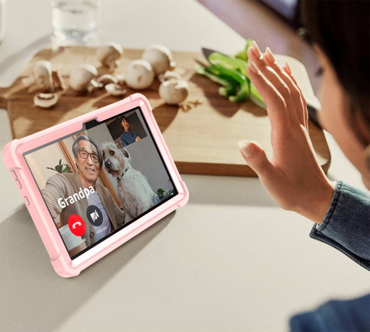 For Lenovo Tab M10 3rd Gen / TB328 Silicone Hybrid PC Tablet Case with Holder(Rose Gold) - Lenovo by PMC TechLife | Online Shopping South Africa | PMC TechLife | Buy Now Pay Later Mobicred