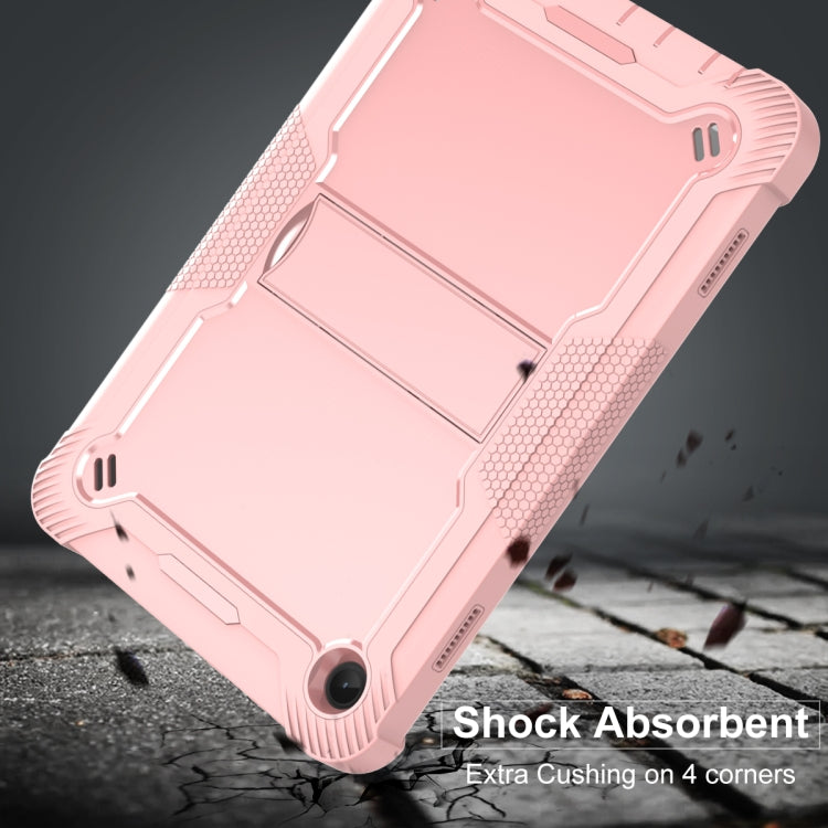 For Lenovo Tab M10 3rd Gen / TB328 Silicone Hybrid PC Tablet Case with Holder(Rose Gold) - Lenovo by PMC TechLife | Online Shopping South Africa | PMC TechLife | Buy Now Pay Later Mobicred
