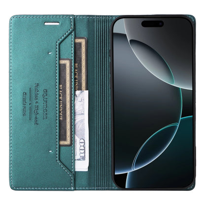 For iPhone 16 Pro GQUTROBE G01 RFID Anti-theft Leather Phone Case(Green) - iPhone 16 Pro Cases by GQUTROBE | Online Shopping South Africa | PMC Jewellery | Buy Now Pay Later Mobicred