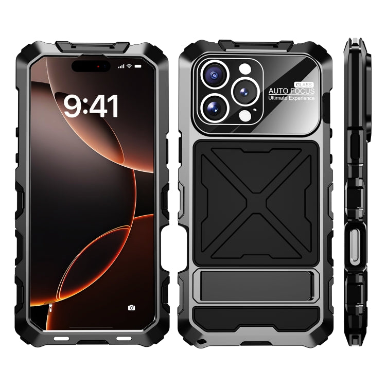 For iPhone 16 Pro R-JUST Life Waterproof Dustproof Shockproof Phone Case(Black) - iPhone 16 Pro Cases by R-JUST | Online Shopping South Africa | PMC Jewellery | Buy Now Pay Later Mobicred