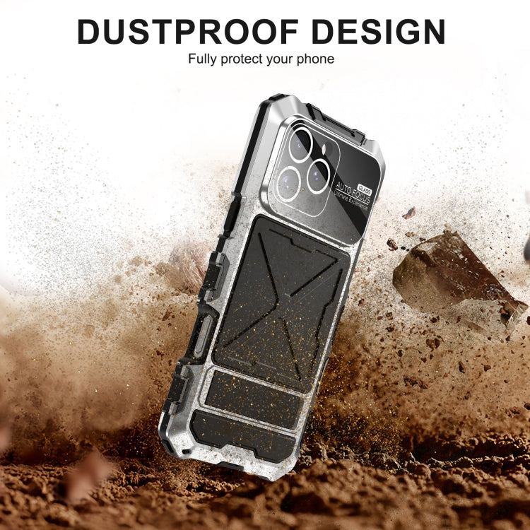 For iPhone 16 Pro R-JUST Life Waterproof Dustproof Shockproof Phone Case(Silver) - iPhone 16 Pro Cases by R-JUST | Online Shopping South Africa | PMC Jewellery | Buy Now Pay Later Mobicred