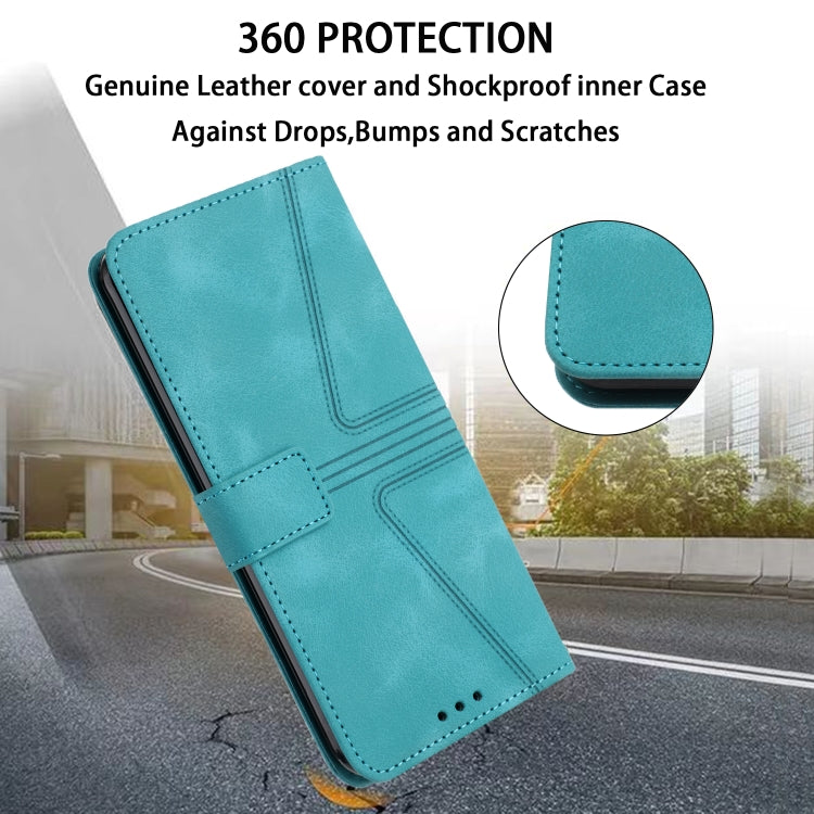 For Samsung Galaxy S25+5G Triangle Solid Color Leather Phone Case(Green) - Galaxy S25+ 5G Cases by PMC TechLife | Online Shopping South Africa | PMC TechLife | Buy Now Pay Later Mobicred