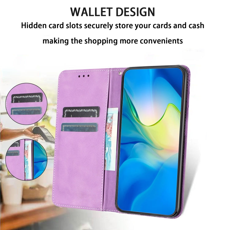 For Samsung Galaxy S25+ 5G Retro Elephant Embossed Leather Phone Case(Purple) - Galaxy S25+ 5G Cases by PMC Jewellery | Online Shopping South Africa | PMC Jewellery | Buy Now Pay Later Mobicred