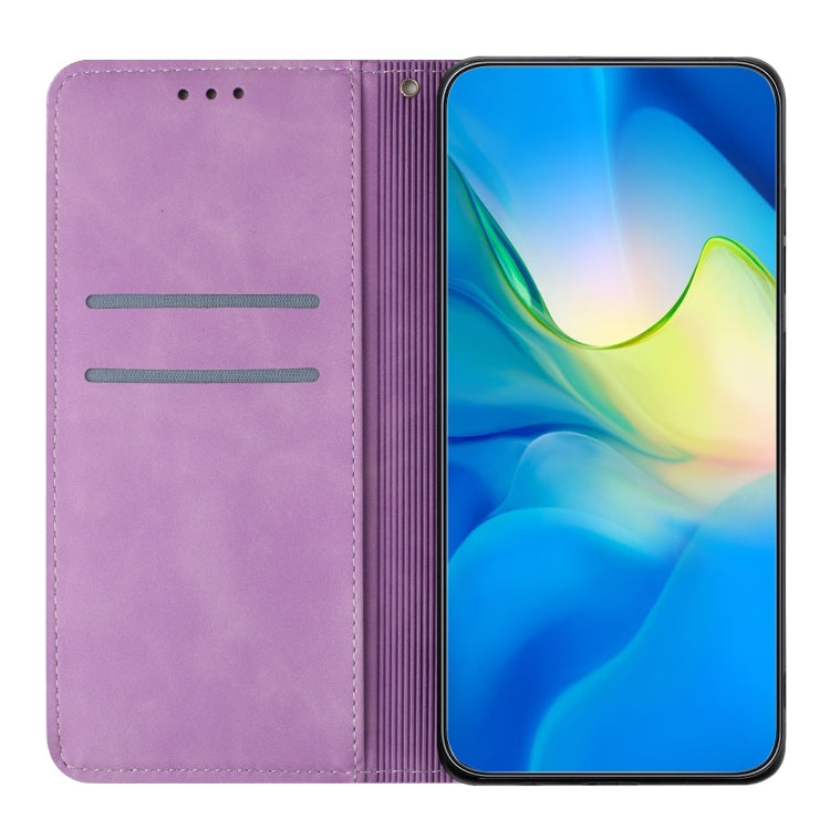 For Samsung Galaxy S25+ 5G Ethnic Embossed Adsorption Leather Phone Case(Purple) - Galaxy S25+ 5G Cases by PMC Jewellery | Online Shopping South Africa | PMC Jewellery | Buy Now Pay Later Mobicred