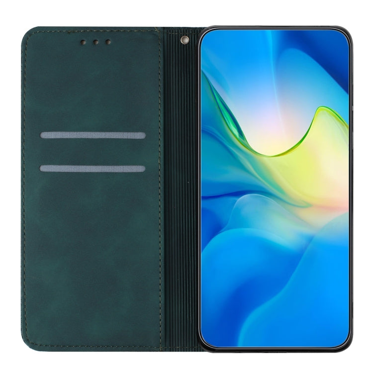 For Samsung Galaxy S25 5G Ethnic Embossed Adsorption Leather Phone Case(Blue) - Galaxy S25 5G Cases by PMC Jewellery | Online Shopping South Africa | PMC Jewellery | Buy Now Pay Later Mobicred