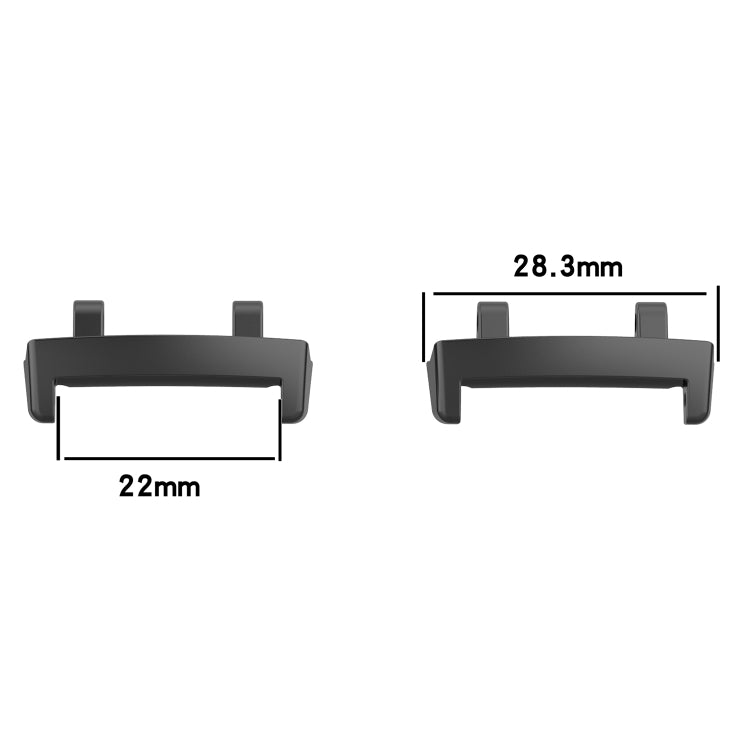 For Amazfit T-Rex 3 1 Pair Metal Head Adapter Watch Band Connector With Removal Tool(Black) - Watch Bands by PMc TechLife | Online Shopping South Africa | PMc TechLife | Buy Now Pay Later Mobicred