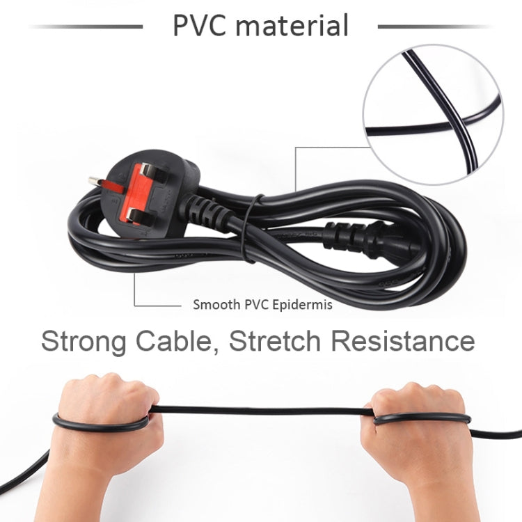 Big UK Plug Computer PC Power Cord 3 Pin Cable, Length:3m(Black) - Power Cord by PMC TechLife | Online Shopping South Africa | PMC TechLife | Buy Now Pay Later Mobicred