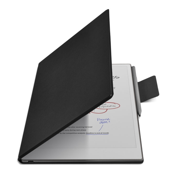 For reMarkable Paper Pro 2024 11.8 inch Imitation Original Smart Leather Tablet Case(Black) - Lenovo by PMC TechLife | Online Shopping South Africa | PMC TechLife | Buy Now Pay Later Mobicred