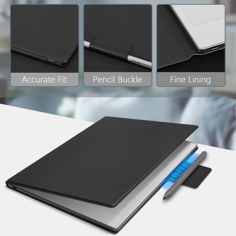 For reMarkable Paper Pro 2024 11.8 inch Imitation Original Smart Leather Tablet Case(Black) - Lenovo by PMC TechLife | Online Shopping South Africa | PMC TechLife | Buy Now Pay Later Mobicred