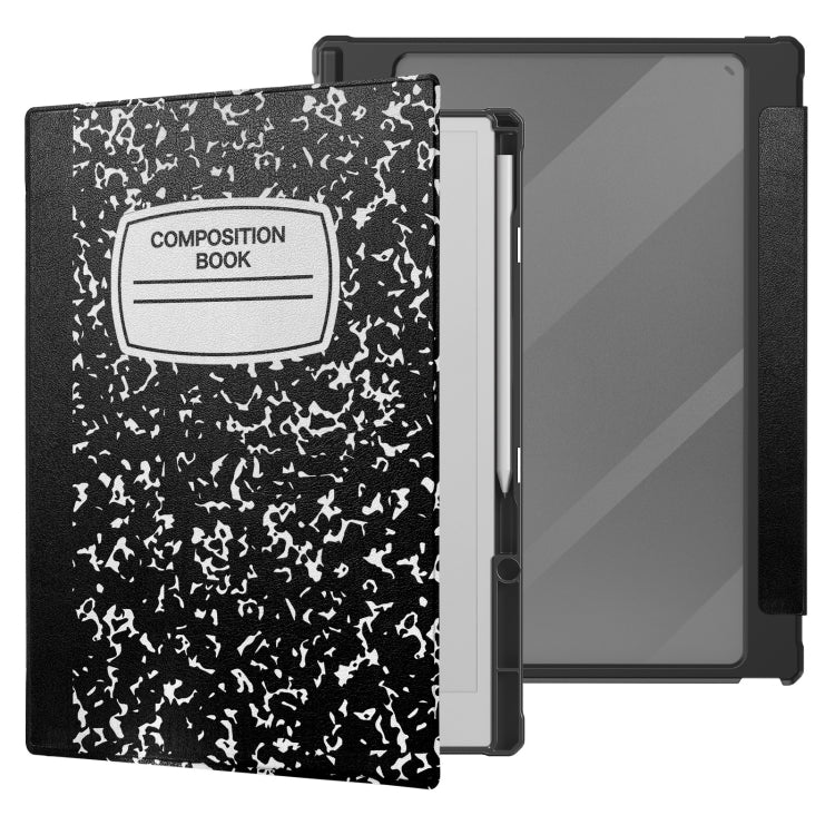 For reMarkable Paper Pro 2024 11.8 inch Acrylic PU Smart Leather Tablet Case(Black White) - Lenovo by PMC TechLife | Online Shopping South Africa | PMC TechLife | Buy Now Pay Later Mobicred