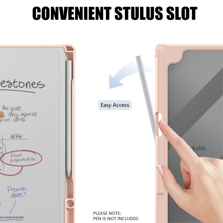 For reMarkable Paper Pro 2024 11.8 inch Acrylic PU Smart Leather Tablet Case(Pink) - Lenovo by PMC TechLife | Online Shopping South Africa | PMC TechLife | Buy Now Pay Later Mobicred