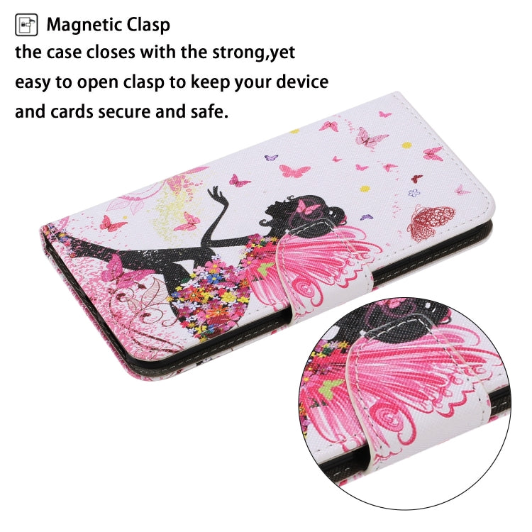 For Samsung Galaxy S25 5G Colored Drawing Pattern Leather Phone Case(Dancing Girl) - Galaxy S25 5G Cases by PMC Jewellery | Online Shopping South Africa | PMC Jewellery | Buy Now Pay Later Mobicred