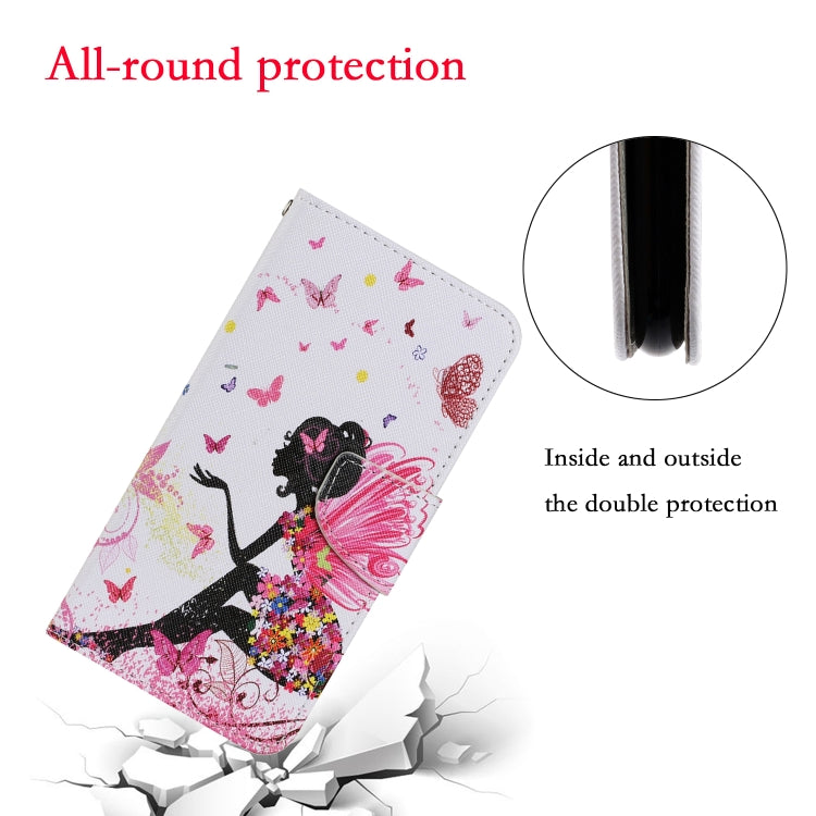 For Samsung Galaxy S25 5G Colored Drawing Pattern Leather Phone Case(Dancing Girl) - Galaxy S25 5G Cases by PMC Jewellery | Online Shopping South Africa | PMC Jewellery | Buy Now Pay Later Mobicred
