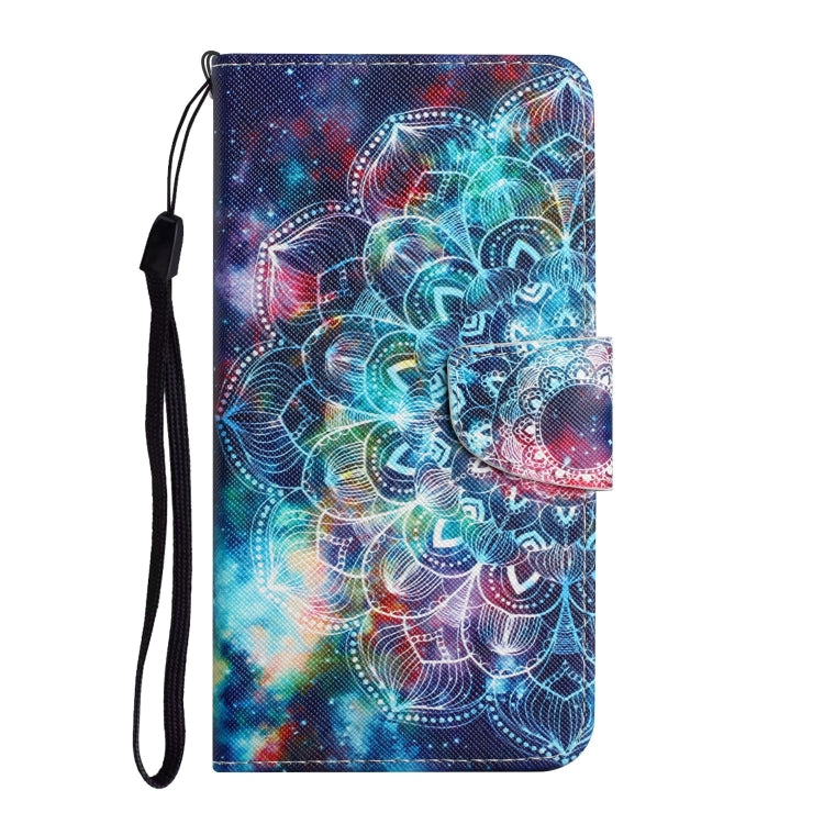 For Samsung Galaxy S25 5G Colored Drawing Pattern Leather Phone Case(Star Mandala) - Galaxy S25 5G Cases by PMC Jewellery | Online Shopping South Africa | PMC Jewellery | Buy Now Pay Later Mobicred
