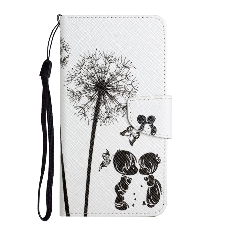 For Samsung Galaxy S25 5G Colored Drawing Pattern Leather Phone Case(Dandelion) - Galaxy S25 5G Cases by PMC Jewellery | Online Shopping South Africa | PMC Jewellery | Buy Now Pay Later Mobicred