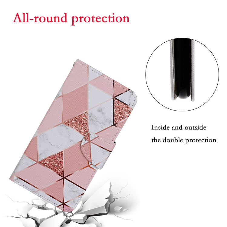 For Samsung Galaxy S25+ 5G Colored Drawing Pattern Leather Phone Case(Marble) - Galaxy S25+ 5G Cases by PMC Jewellery | Online Shopping South Africa | PMC Jewellery | Buy Now Pay Later Mobicred