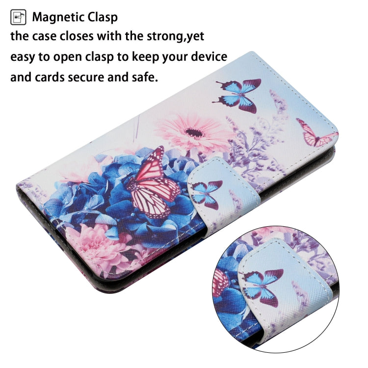 For Samsung Galaxy S25+ 5G Colored Drawing Pattern Leather Phone Case(Purple Butterfly) - Galaxy S25+ 5G Cases by PMC Jewellery | Online Shopping South Africa | PMC Jewellery | Buy Now Pay Later Mobicred
