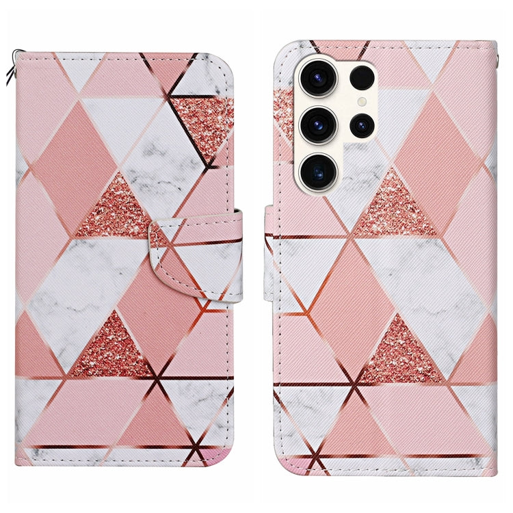 For Samsung Galaxy S25 Ultra 5G Colored Drawing Pattern Leather Phone Case(Marble) - Galaxy S25 Ultra 5G Cases by PMC Jewellery | Online Shopping South Africa | PMC Jewellery | Buy Now Pay Later Mobicred