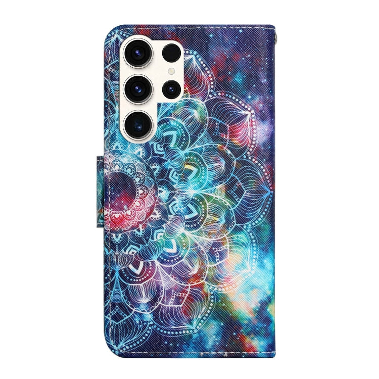 For Samsung Galaxy S25 Ultra 5G Colored Drawing Pattern Leather Phone Case(Star Mandala) - Galaxy S25 Ultra 5G Cases by PMC Jewellery | Online Shopping South Africa | PMC Jewellery | Buy Now Pay Later Mobicred