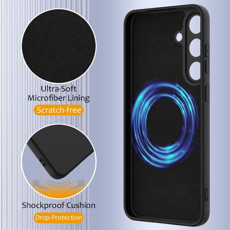 For Samsung Galaxy S25+ 5G Shockproof Silicone Magsafe Phone Case(Black) - Galaxy S25+ 5G Cases by PMC Jewellery | Online Shopping South Africa | PMC Jewellery | Buy Now Pay Later Mobicred