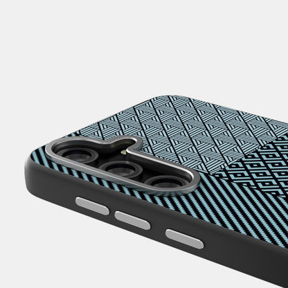 For Samsung Galaxy S25+ 5G ABEEL 6D Micro Relief MagSafe Magnetic Phone Case(Carbon Fiber Blue) - Galaxy S25+ 5G Cases by PMC Jewellery | Online Shopping South Africa | PMC Jewellery | Buy Now Pay Later Mobicred